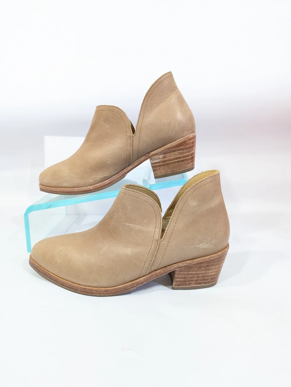 Nisolo Mia Everyday Ankle Boots sz 8 Women Leather Bootie pull on Block heel